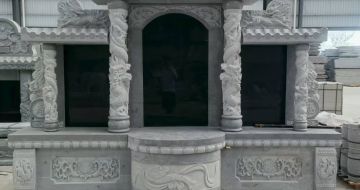 三沙 芝麻灰高档墓碑，土墓，可定制