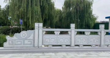 三沙 芝麻灰桥栏杆、河道栏杆安装效果