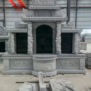 三沙 芝麻灰高档墓碑，土墓，可定制