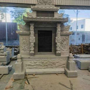 三沙 芝麻灰高档墓碑、土墓，一套也支持定做