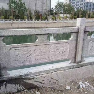 三沙 芙蓉白大花桥梁、河道，石材栏杆、围栏、护栏