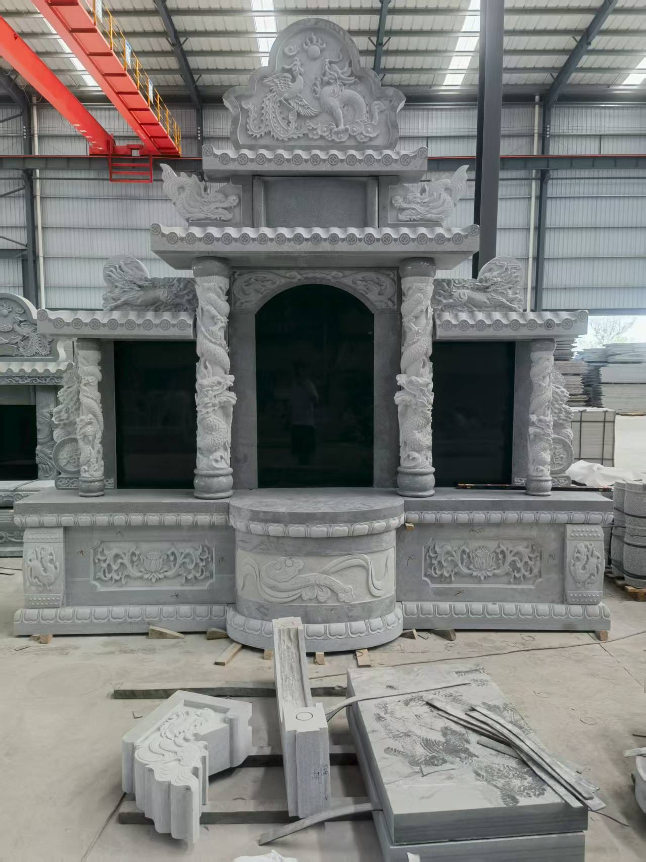 三沙 芝麻灰高档墓碑，土墓，可定制