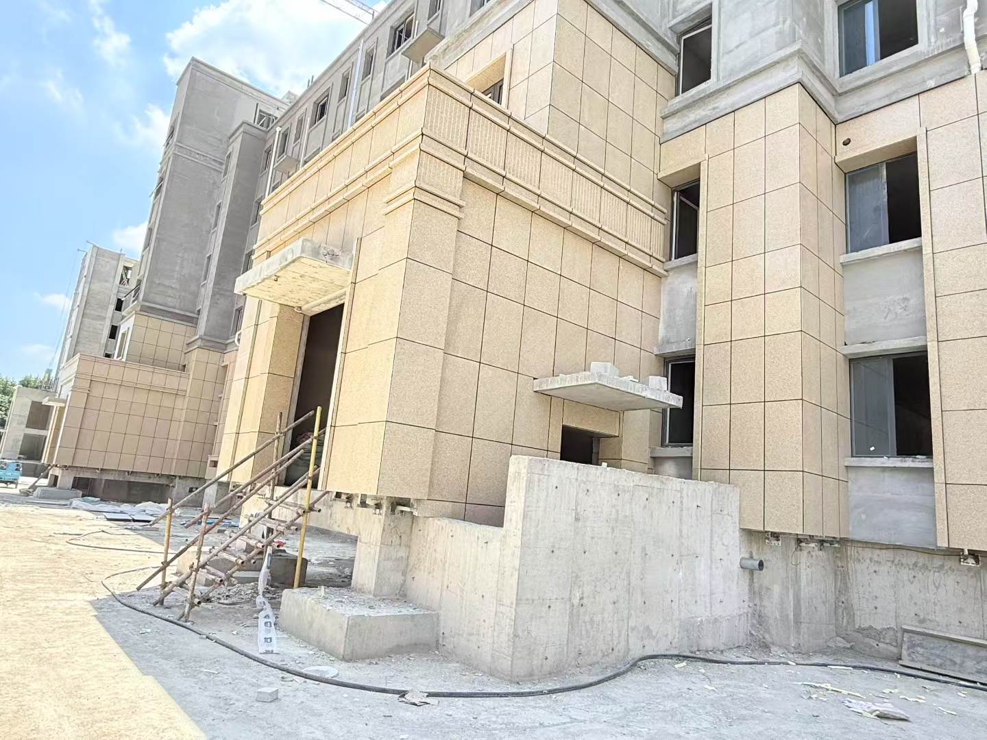 三沙 黄金麻干挂，工地实拍